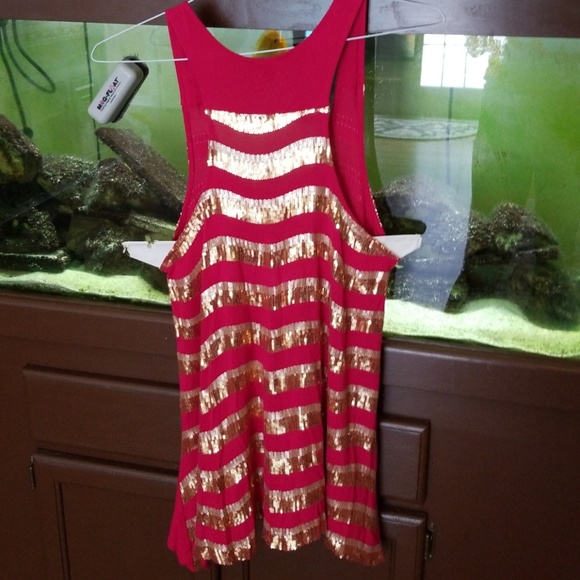 Bebe Small Magenta with gold sequin - Picture 2 of 8